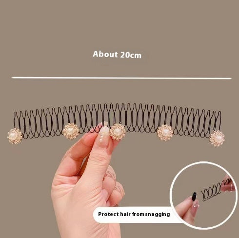 Back Head Invisible Inverted Hair Comb Forehead Hair Band
