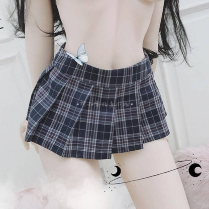 Sexy Women's Unlined Pleated Skirt