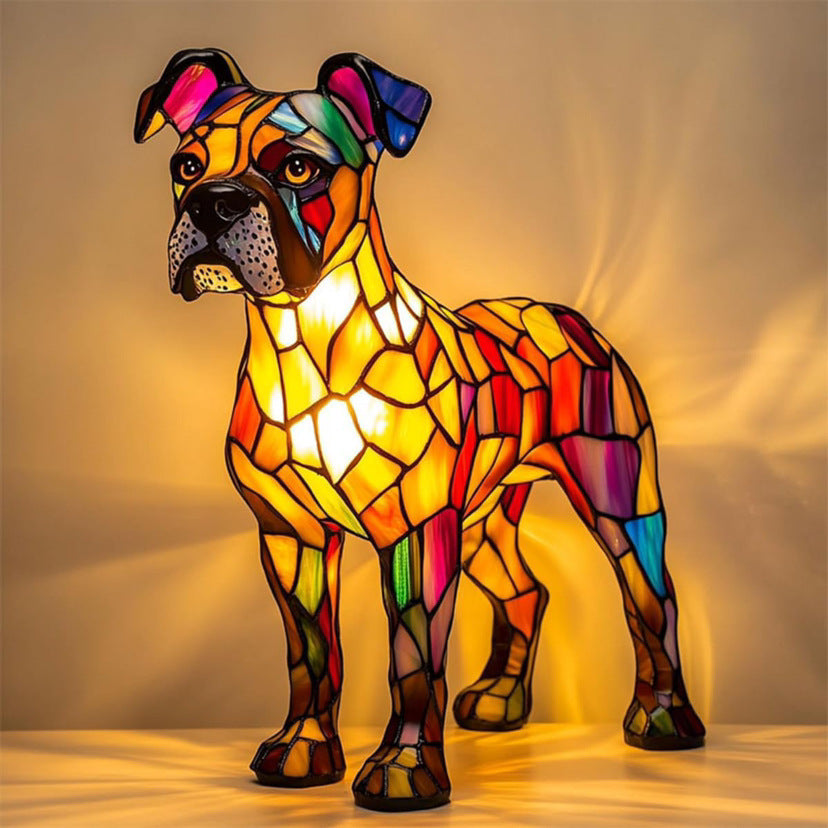 Illuminated Dog Lamp - Decorative Resin Animal Night Light | 26 Breed Designs