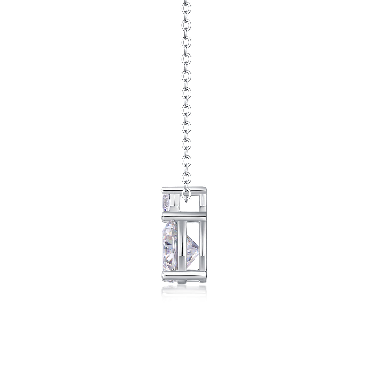 Jazz Manor - A Fashionable And Light Luxury Jewelry Pendant Necklace Set With Top-quality Moissanite, S925 Silver Plated Platinum