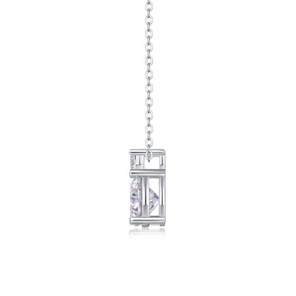 Jazz Manor - A Fashionable And Light Luxury Jewelry Pendant Necklace Set With Top-quality Moissanite, S925 Silver Plated Platinum