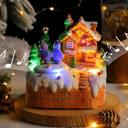 Rotating Gingerbread Man Music Box - Premium Christmas Desktop Ornament | Holiday Decor Gift