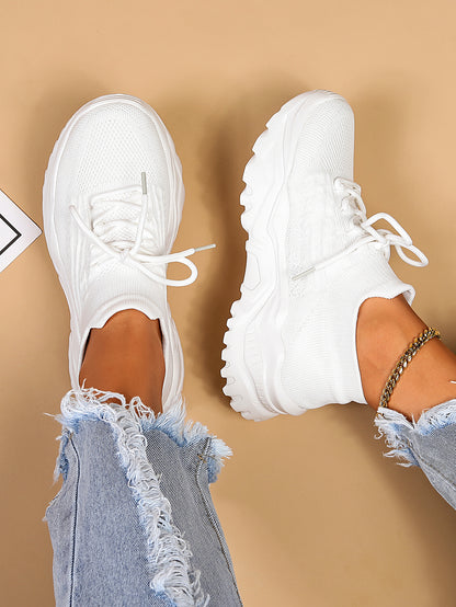 Women's Lightweight & Breathable Chunky Sneakers, Casual Slip On Sneakers, Running Shoes