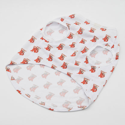 Summer Small Dog Letter Full Print Pet Vest