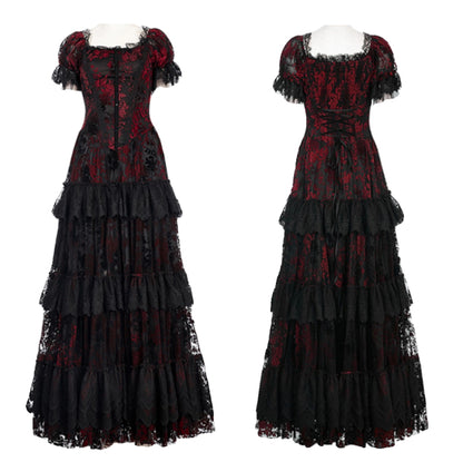 Victoria's Gorgeous Flocked Lace Maxi Dress