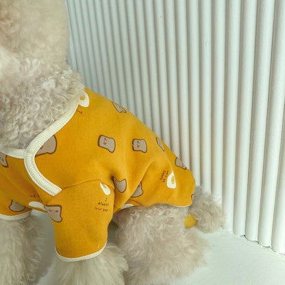 Casual Toast Bread Warm Dog Clothes