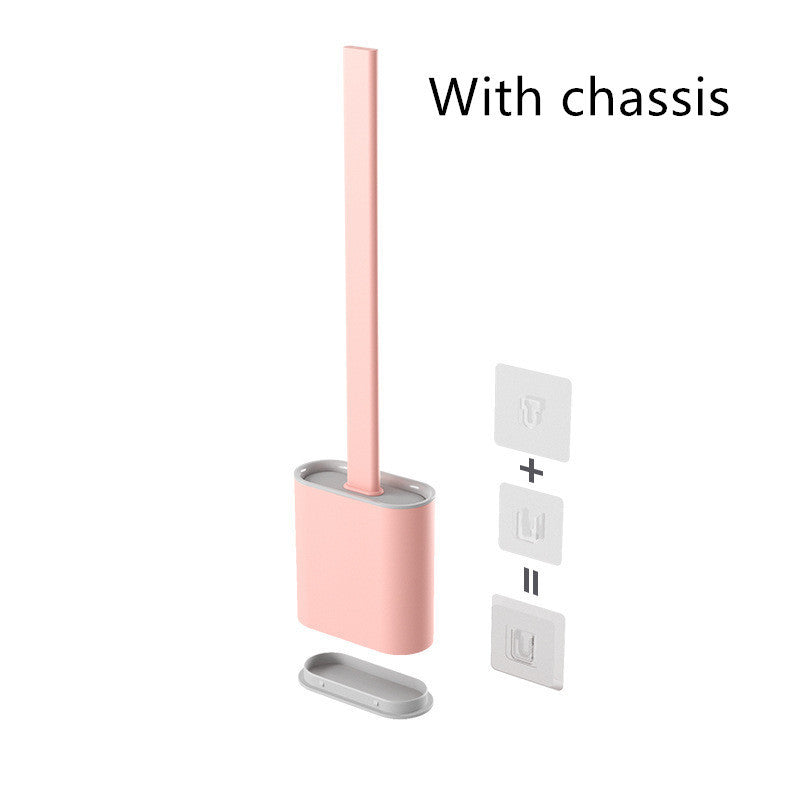 Creative Wall-Mounted Soft Brush With Cover For Toilet Washing