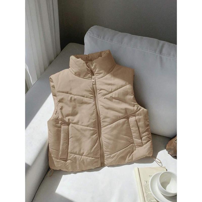 Double-sided Zipper Button Corduroy Drawstring Jacket