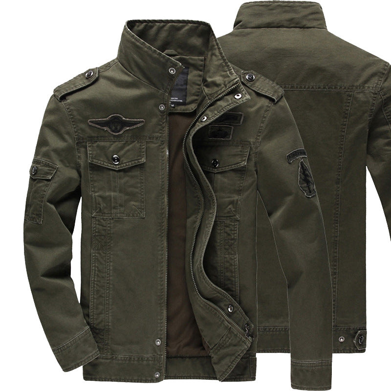2025 Amazon Foreign Trade Men's Jacket Casual Special Forces Military Wear Large Size Flight Suit Outdoor Sports Workwear
