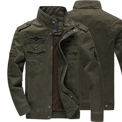 2025 Amazon Foreign Trade Men's Jacket Casual Special Forces Military Wear Large Size Flight Suit Outdoor Sports Workwear