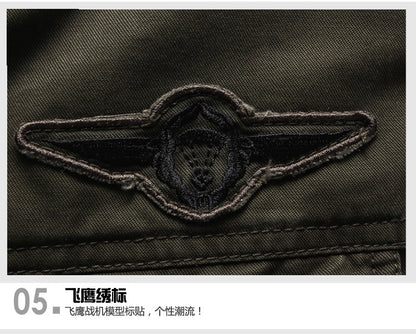 2025 Amazon Foreign Trade Men's Jacket Casual Special Forces Military Wear Large Size Flight Suit Outdoor Sports Workwear