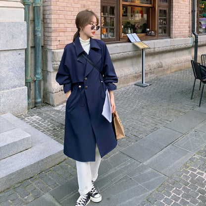 New Style Windbreaker Women's Mid-length Over The Knee Spring And Autumn