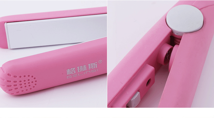 Mini Curling Iron with Anti-scalding Cover Korean Style Student Dormitory Low Power Splint Portable Straight Roll Dual-purpose Straight Splint