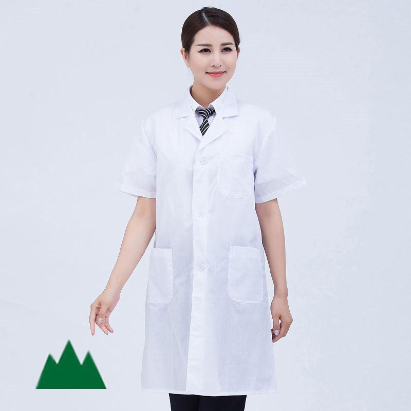 Work Clothes White Coat Doctor's Clothes Pharmacy Beauty Salon Food Factory Tooling Experimental Clothes Chef Long Sleeve White Coat