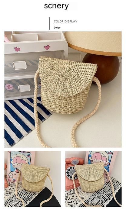 French Style Straw Bag Shoulder Crossbody