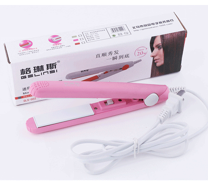 Mini Curling Iron with Anti-scalding Cover Korean Style Student Dormitory Low Power Splint Portable Straight Roll Dual-purpose Straight Splint