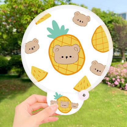 Portable Fan, Children's Heart, Children's Day Gift, Folding Fan With Handle