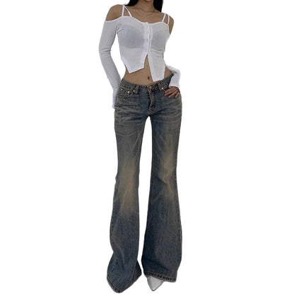 New-style Vintage Distressed Washed Denim Jeans That Flatter Your