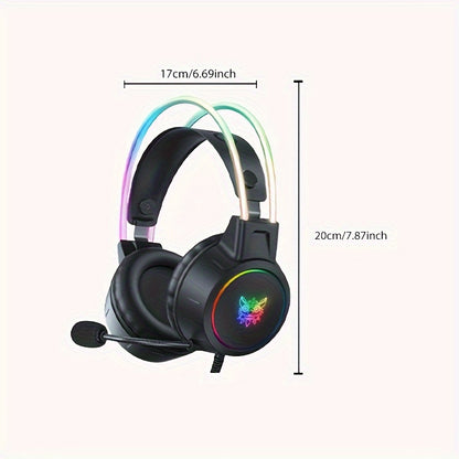 ONIKUMA X15 Pro Gaming Headset: Antler, RGB Aluminum Frame, Surround Sound - Perfect Christmas/Halloween/New Year Gift!