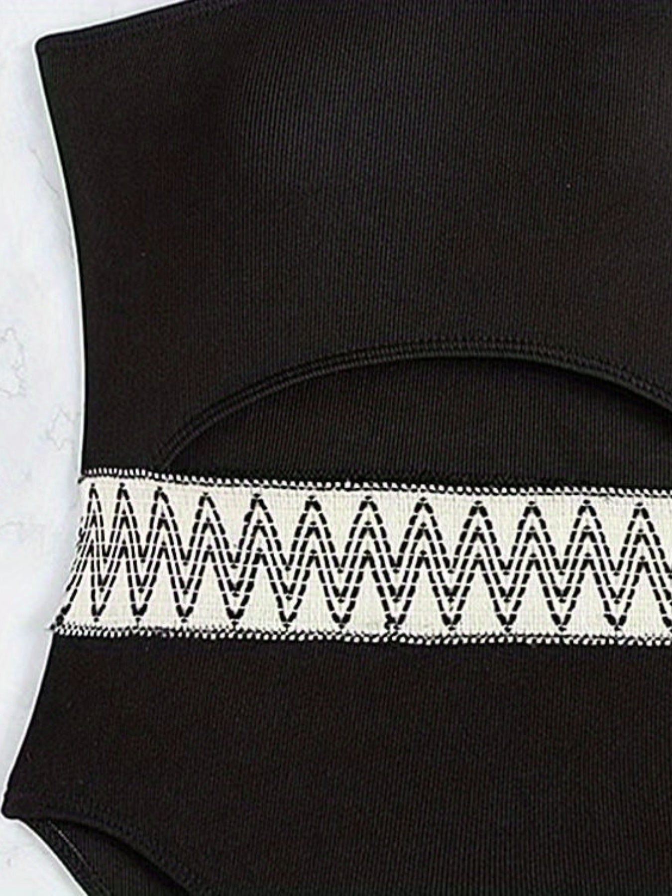 One Shoulder Cut Out Bathing Suit, Ring-Linked Asymmetrical Neck High Cut Bathing Suit, Women's Swimwear & Clothing