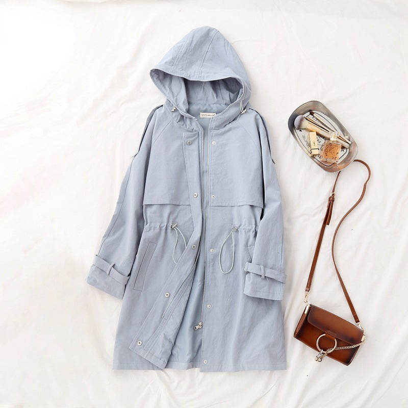 Women's new windbreaker trench coat