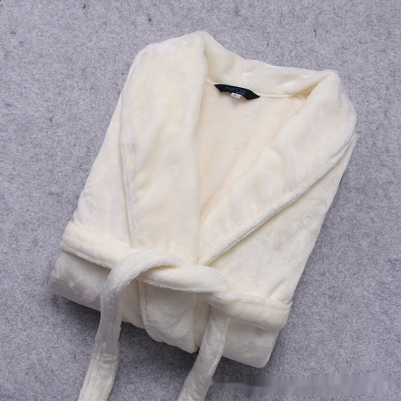 Coral Fleece Pajama Gowns For CouplesExtra Thick