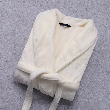 Coral Fleece Pajama Gowns For CouplesExtra Thick