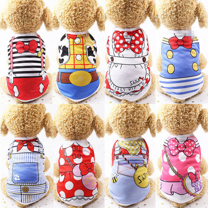 Summer thin pet cartoon clothes