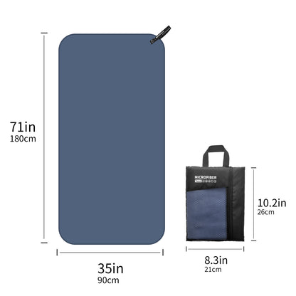 Quick Drying Absorbent 1pc Mutao Microfiber Towel - With Mesh Bag For Camping, Gym Yoga, Backpacking, Hiking