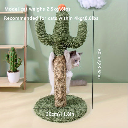 Interactive Cactus Cat Scratcher Toy - Durable Scratching Surface for Indoor Cats - Fun Pet Supplies for Play and Exercise