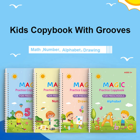 Hot Selling Preschool Hard Pen And Groove Copybook Practice Copybook For Children In English