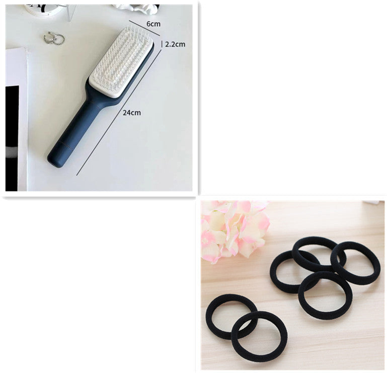 4-in-1-Selbstreinigungsbürste: Neue selbstreinigende, antistatische Massagebürste mit ausziehbarer, drehbarer Lifting-Funktion