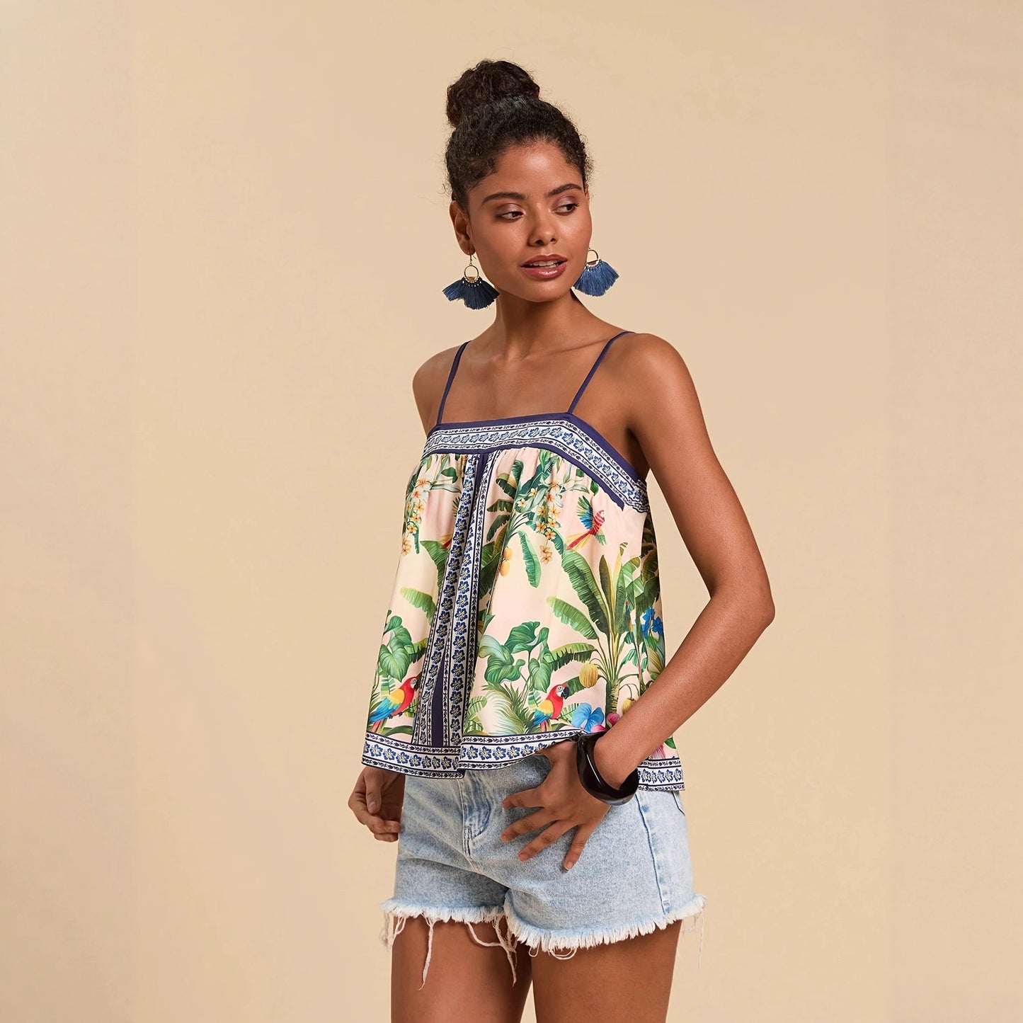 Women's Casual Loose-fit Chic Printed Camisole