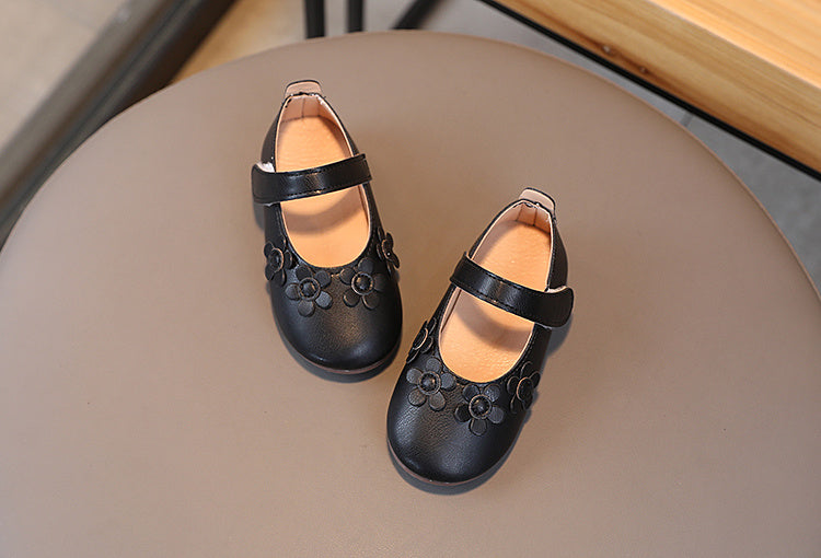 3D Floral Mary Jane Flats - Ultra-Soft, Slip-Resistant, Lightweight, Breathable, Easy-On Shoes for Girls - Comfortable and Stylish Footwear