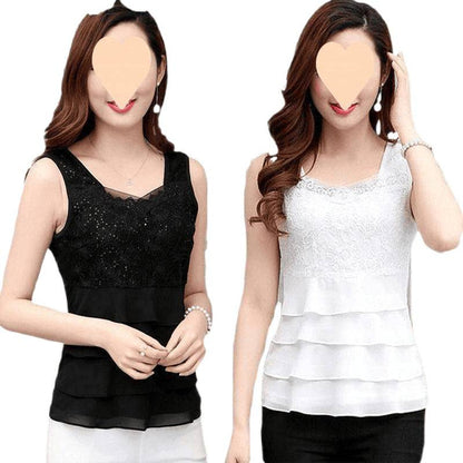 Figure-flattering Lace Camisole That Covers The Tummy And Slims The Waist