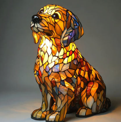 Illuminated Dog Lamp - Decorative Resin Animal Night Light | 26 Breed Designs