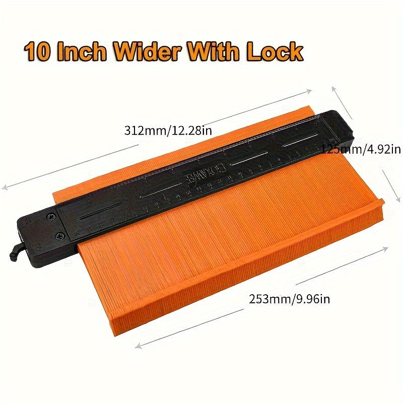 GOXAWEE Contour Gauge Profile Tool, 5Inch/10Inch Adjustable Lock, Precisely Copy Irregular Shape Duplicator For Flooring, Construction, Carpenter, DIY Handyman