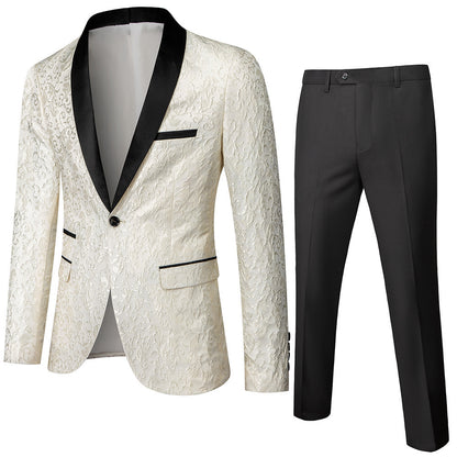 Men's Business Casual Suit Men's Slim Fit Two-piece Suit
