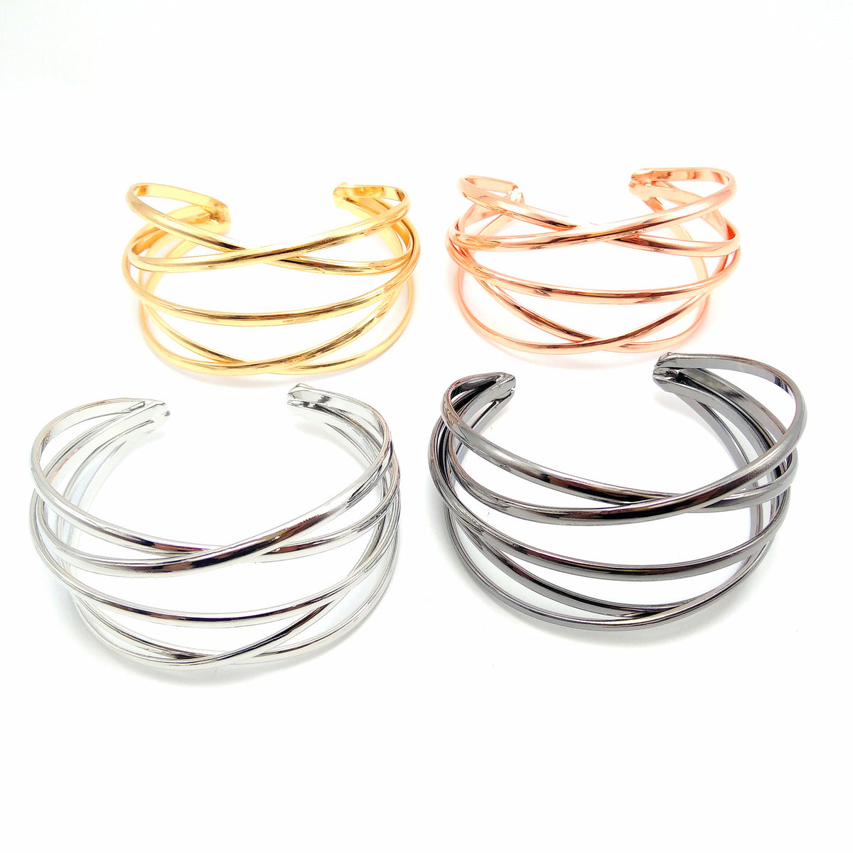 Factory Direct Supply of European and American Hot-Selling Jewelry, Cross-Border Metal C-Shaped Bracelets, Personalized Cut Out Retro Bracelets