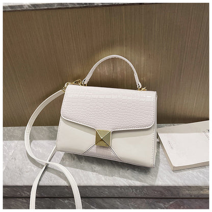 Mining Stone Pattern Stitching Square Pouch Women's Classic All-match Niche Shoulder Bag