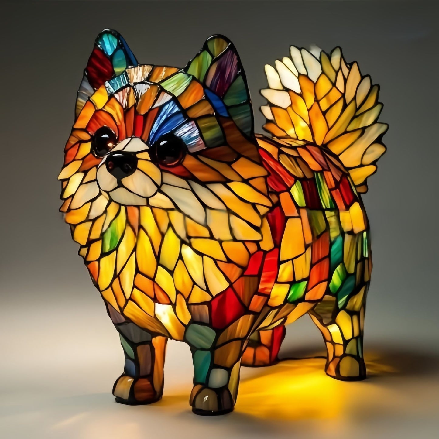 Illuminated Dog Lamp - Decorative Resin Animal Night Light | 26 Breed Designs