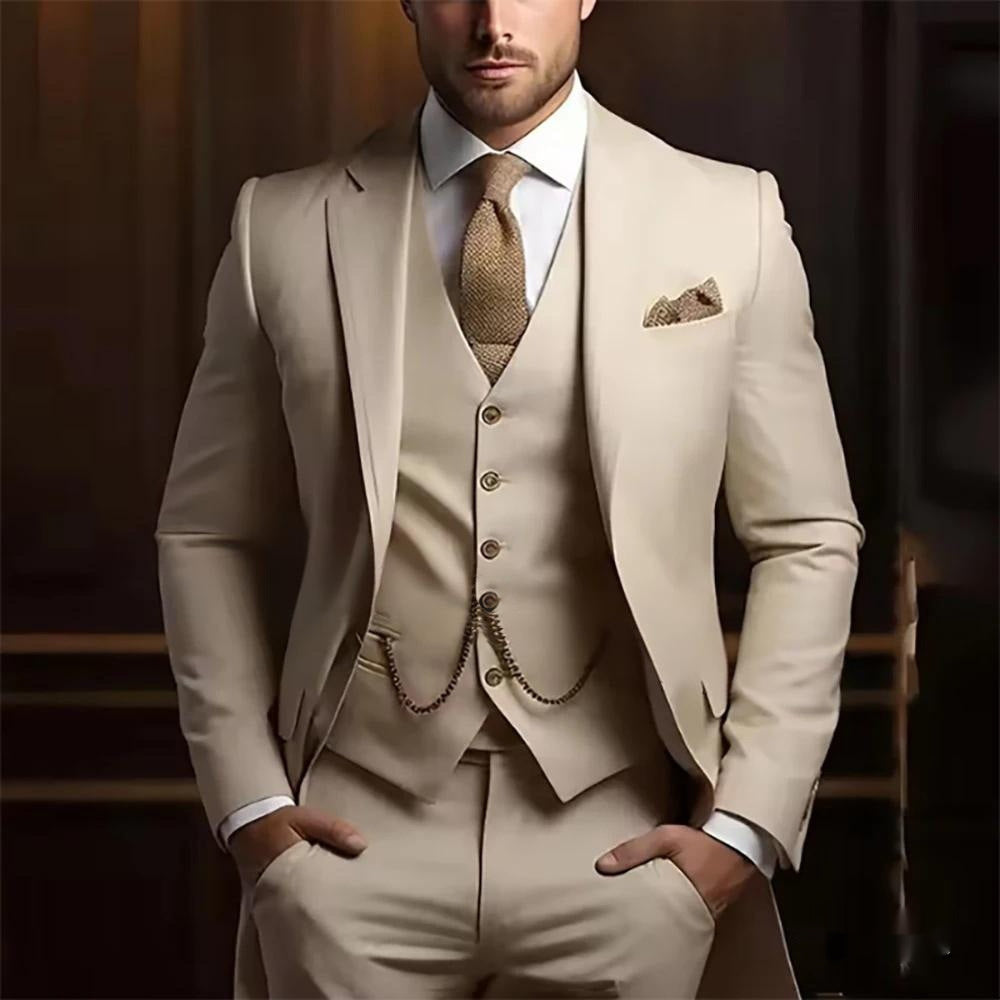 Men's High-grade Gentleman Temperament Slim Suit