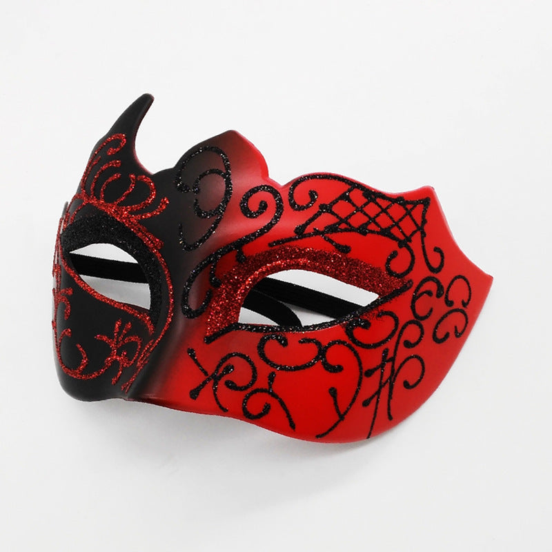 Party Bar Masquerade Flat Head Half Face Spray Paint