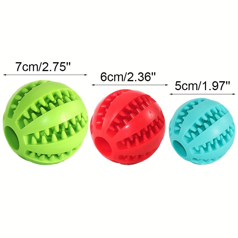 Premium Dog Dental Chew Ball - Teeth Cleaning Toy for Plaque Removal | Non-Toxic Heavy-Duty Plastic | All Breed Sizes