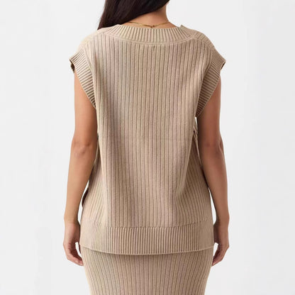 V-neck Sleeveless Casual Loose Pullover Vest