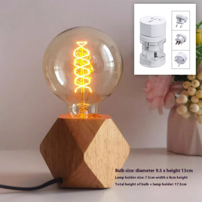 Vintage Edison Bulb Night Lamp - Japanese Aesthetic Warm Ambient Lighting