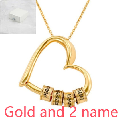Personalized Heart Necklaces Women Jewelry Custom Name Necklaces & Pendants Mothers Day Gift