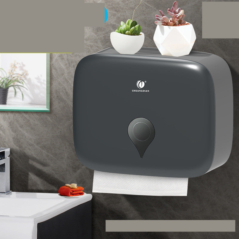 Wall Mounted Tissue Box Holder - No Drill Bathroom Paper Towel Dispenser for Hotel Home