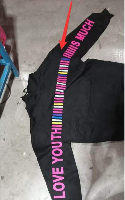 Fall Women's Clothing Fashion High-grade Cotton Hoodie Red