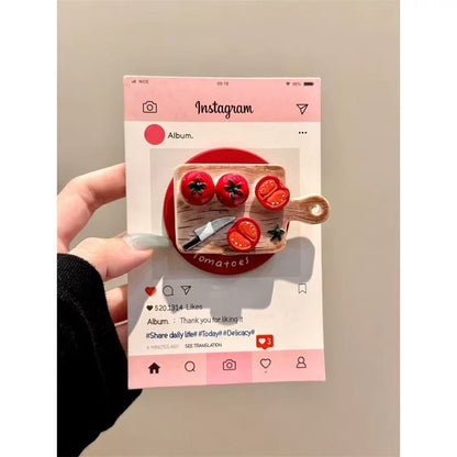 Cute Tomato Cutting Board Magnetic Bracket Phone Case